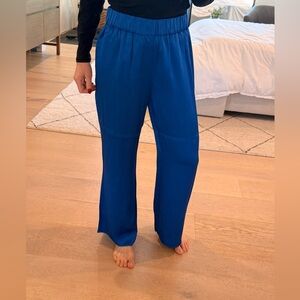 J.Crew Blue Satin Style Pants - NWT. Dress up or down.  Perfect for holidays